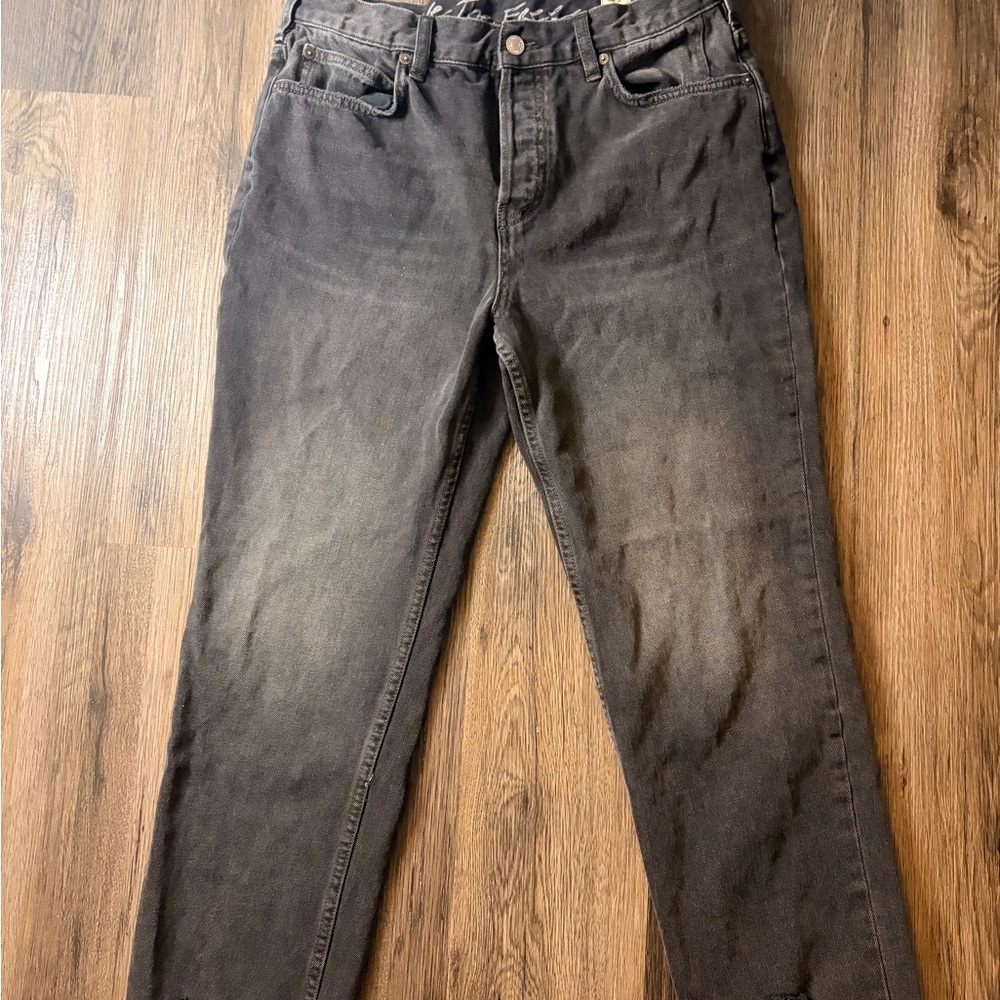 Free People Dark Gray Ankle Jeans
